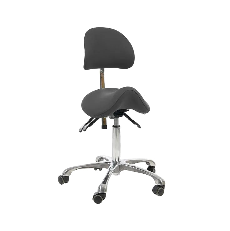 Sattelhocker mit Lehne, höhenverstellbar