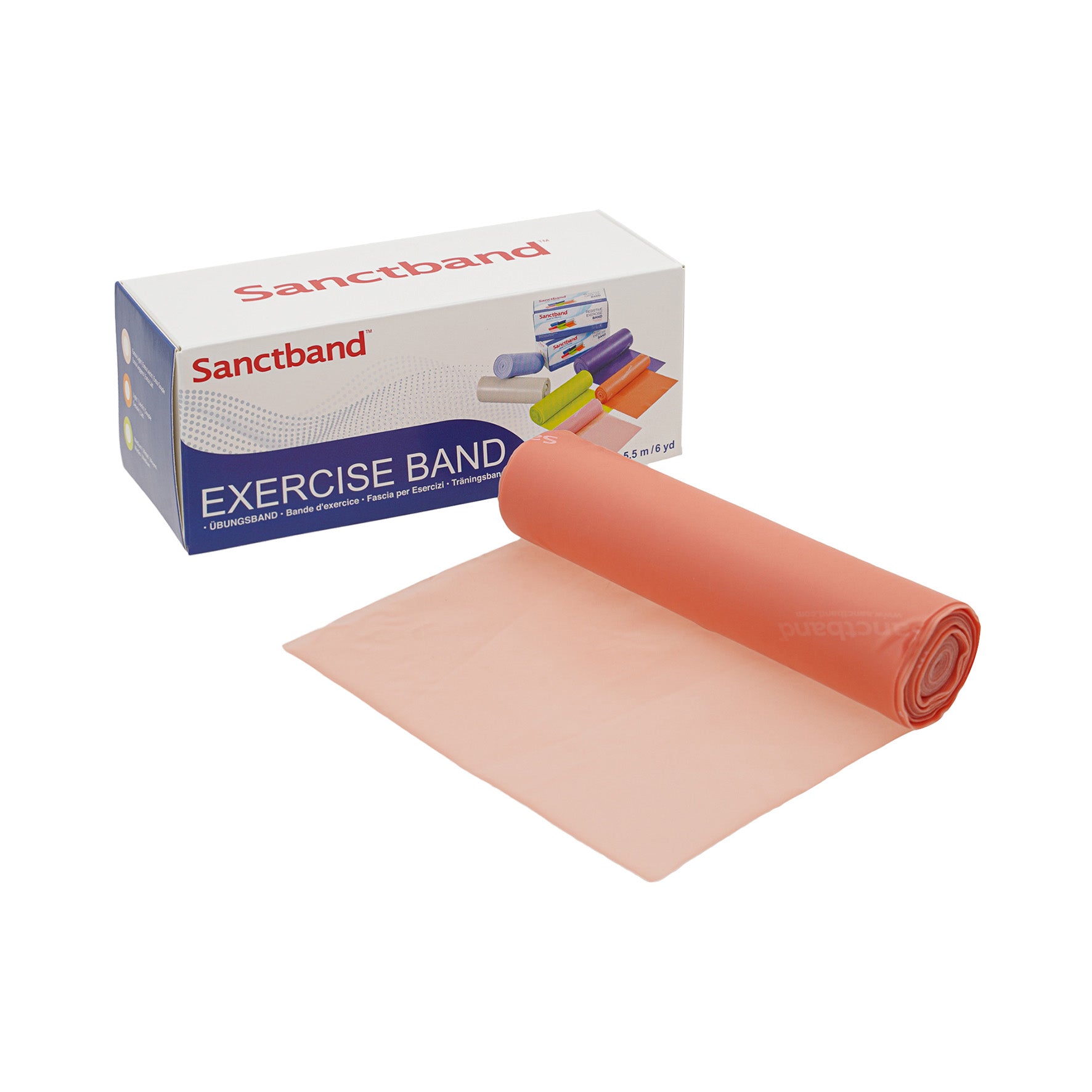 Sanctband Fitnessband Rolle à 5,5 m, pfirsich